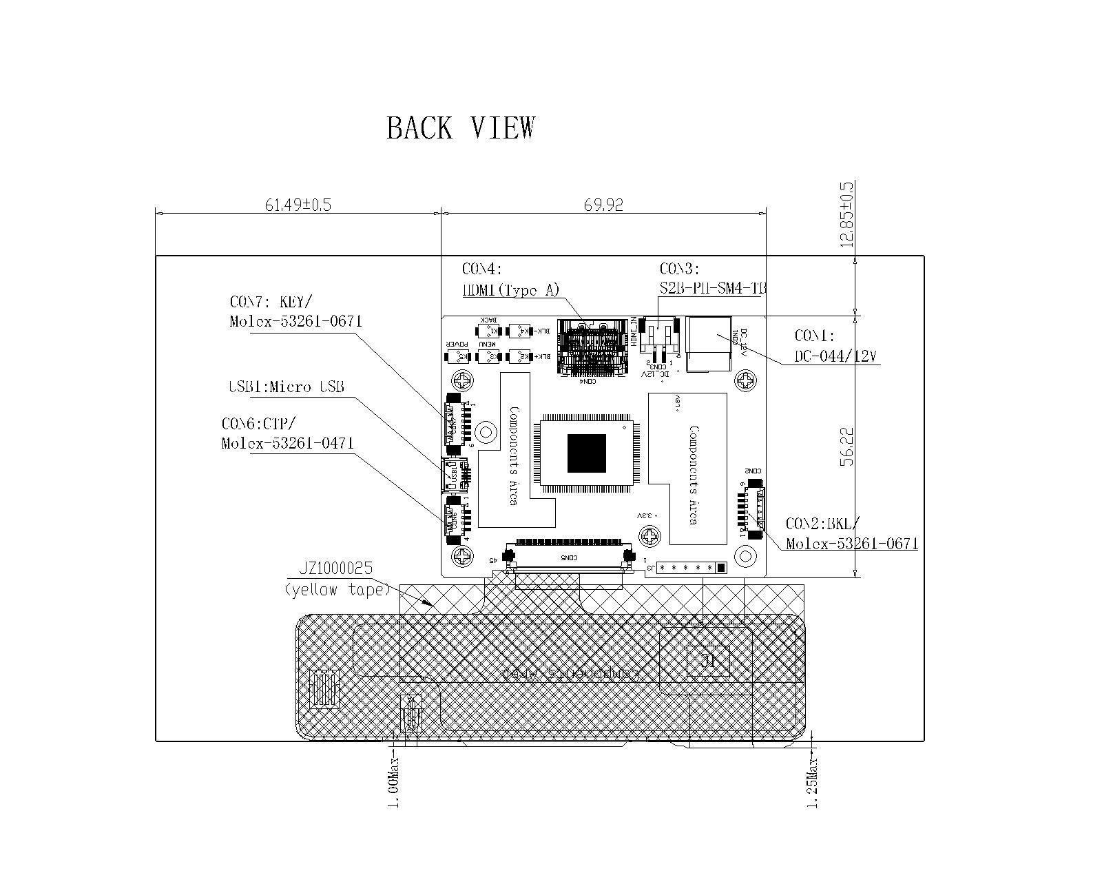 ZCTD0700001-HDMI,zctouch-display,ZCTD0700001-HDMI