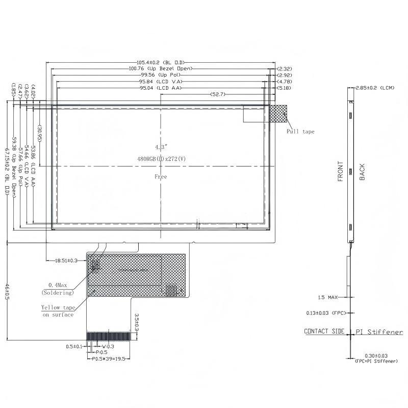 ZCD0430001,zctouch-display,ZCD0430001