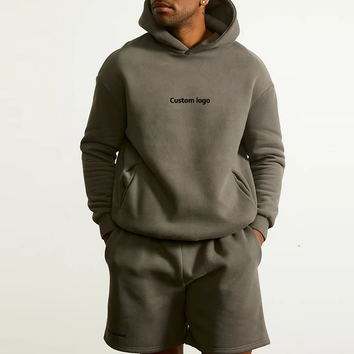 Popular Hoodie Custom Heavyweight 100% Cotton Black Blank Fleece Pullover Hoodie Oversized Men's Sweatshirt