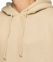 Custom Printed Logo Men's Brushed 100% Cotton Cordless Custom Blank Pullover Hoodie with Pockets