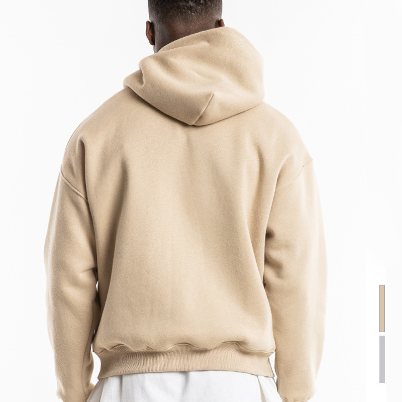 High Quality Cotton Oversized Blank Fashion Essentials Street Embroidered Logo Custom Men's Hoodie