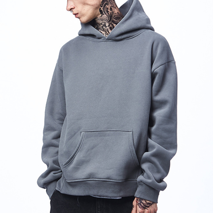 Custom logo tag heavyweight cotton hoodie