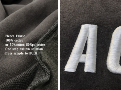 Popular Hoodie Custom Heavyweight 100% Cotton Black Blank Fleece Pullover Hoodie Oversized Men's Sweatshirt