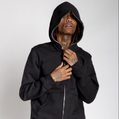 Custom Oversized Unisex Full Face Zip Hoodie Blank Cotton Casual Full Zip Hoodie