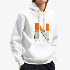 100% Cotton Custom Embroidered Sweatshirt Hoodie Streetwear OEM Chenille Embroidery Hoodie Custom Logo French Terry Hoodies