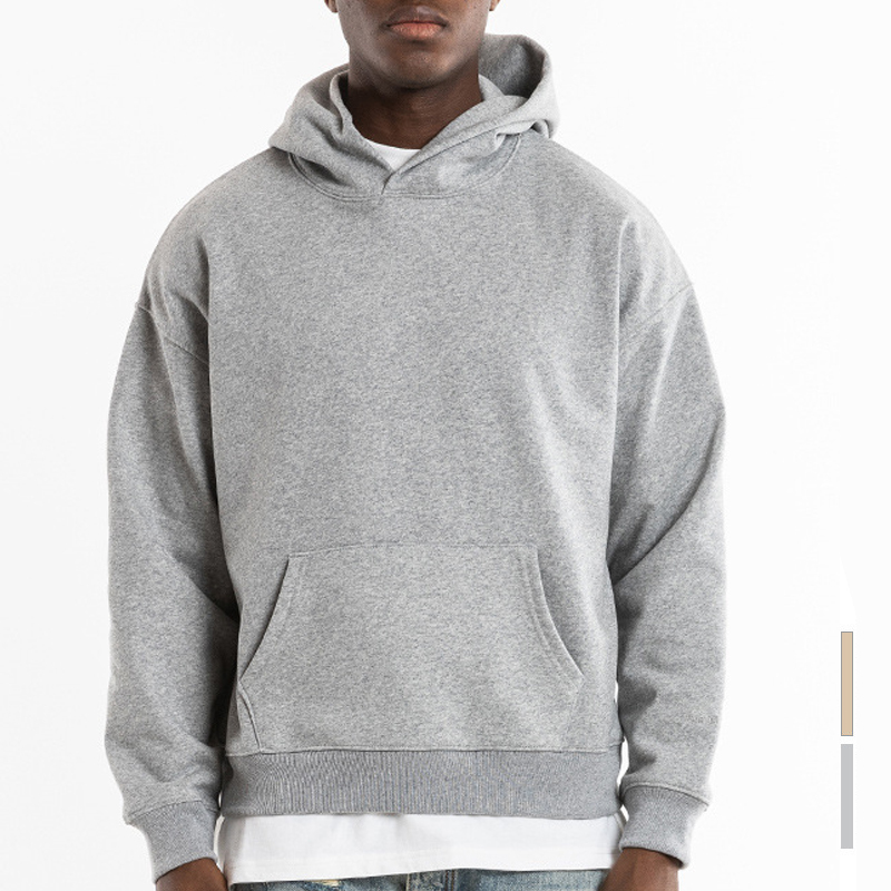 High Quality Cotton Oversized Blank Fashion Essentials Street Embroidered Logo Custom Men's Hoodie