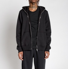 Custom Oversized Unisex Full Face Zip Hoodie Blank Cotton Casual Full Zip Hoodie