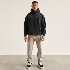 Pullover Heavyweight 100% Cotton Hoodie Men Custom Embroidery Logo Blank French Terry Oversized Hoodies