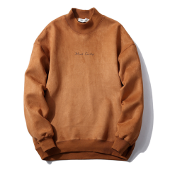 Custom oversized mens embroidered high quality crewneck sweatshirts