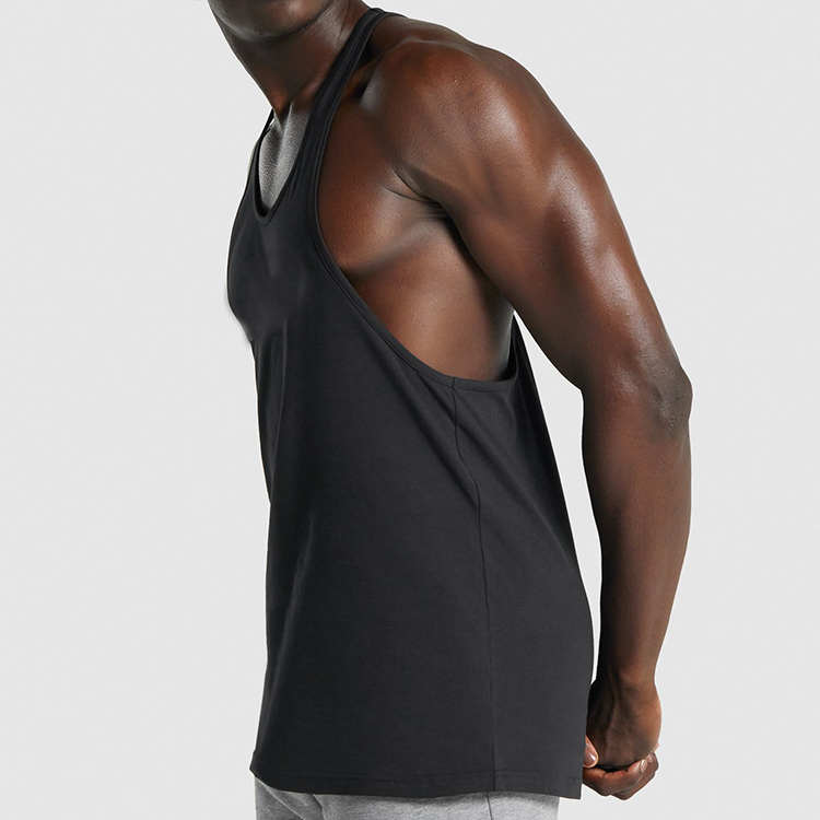 fitness running muscle workout homme tank top custom organic cotton blank mens bodybuilding stringer gym singlet
