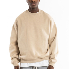 Blank Quality Cotton Oversized Sweatshirt Oem Custom Print Logo Polyester Vintage Crewneck Men Sweatshirt