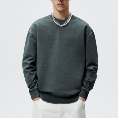 Heavyweight Cotton Custom Embroidered Blank Hemp Crewneck Sweatshirt For Men