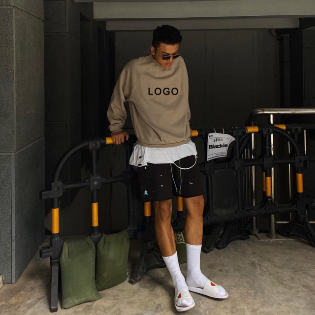 Custom Loose unisex Crew Neck heavy weight oversized cotton Sweatshirt