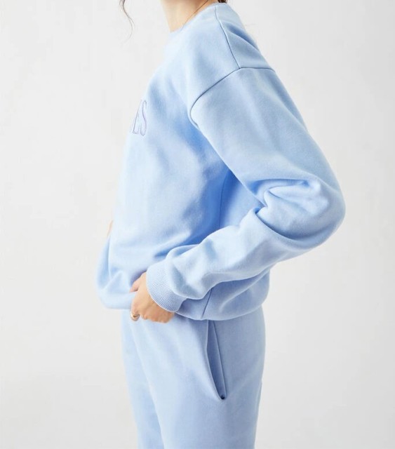 Custom Embroidery Logo Sweatshirt Cotton Crew Neck Oem Quality Oversize Embroidered Women Crewneck Prints Light Sweatshirts