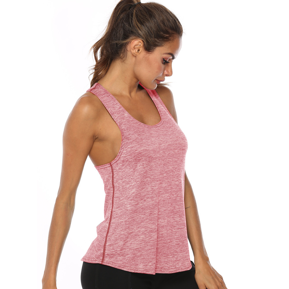 nylon polyester spandex summer tank top for women lower neck loose soft sleeveless vest