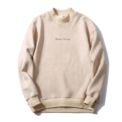 Custom oversized mens embroidered high quality crewneck sweatshirts