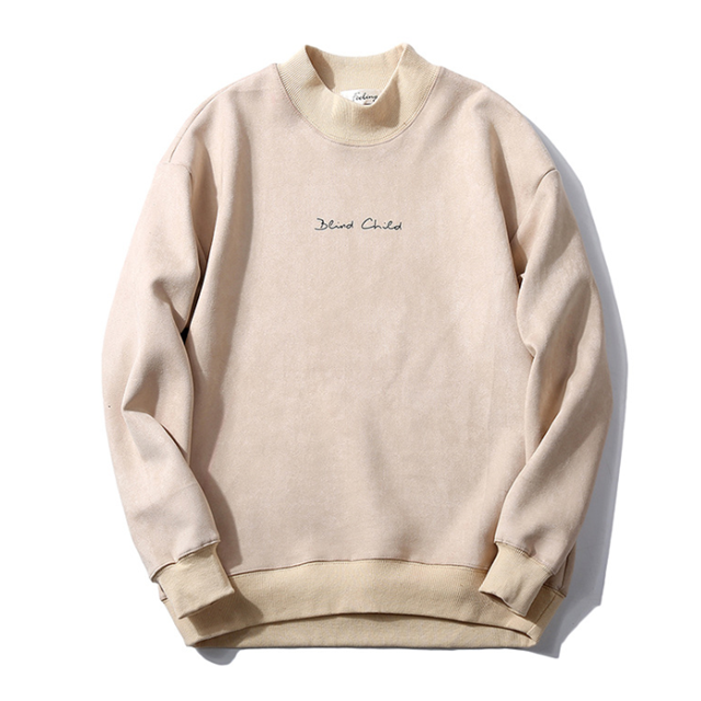 Custom oversized mens embroidered high quality crewneck sweatshirts
