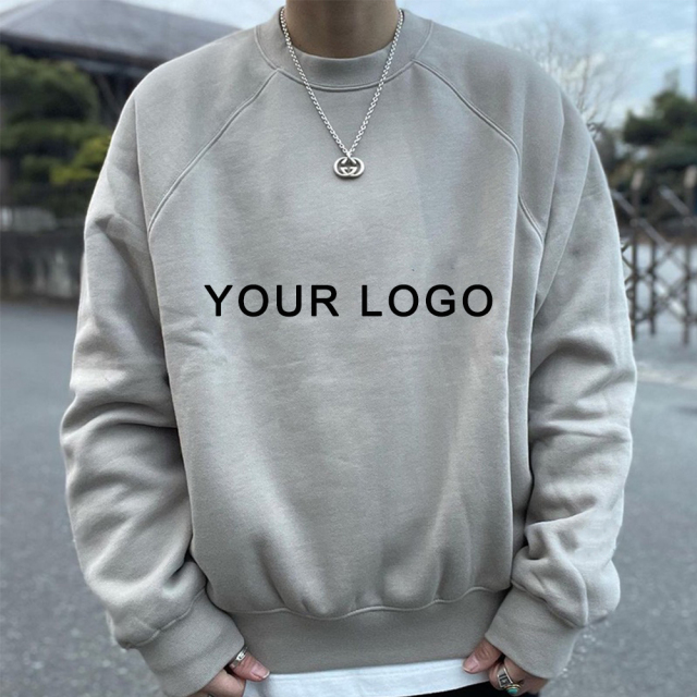 Custom Loose unisex Crew Neck heavy weight oversized cotton Sweatshirt
