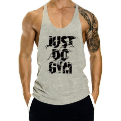 custom logo print sports mens tank top sleeveless travel vest gym tank top