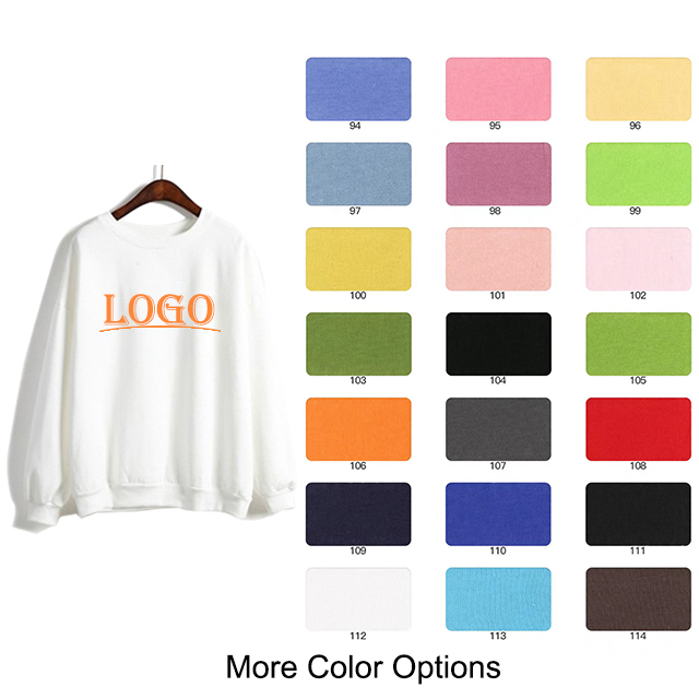 Custom Embroidery Logo Sweatshirt Cotton Crew Neck Oem Quality Oversize Embroidered Women Crewneck Prints Light Sweatshirts