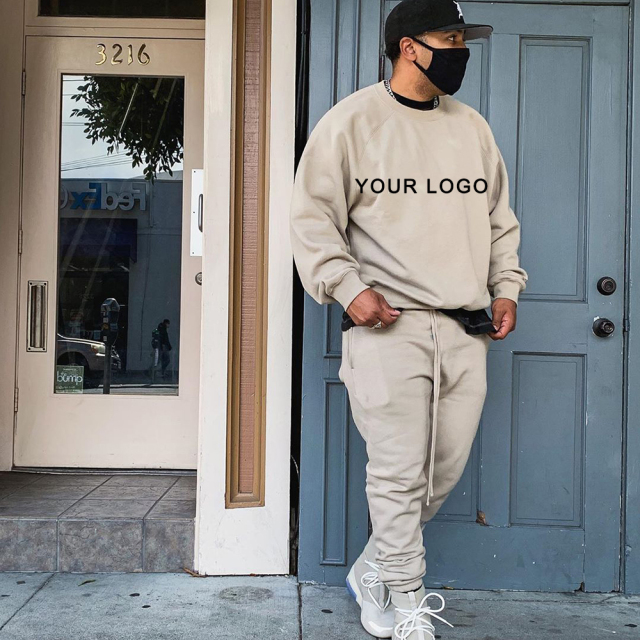 Custom Loose unisex Crew Neck heavy weight oversized cotton Sweatshirt