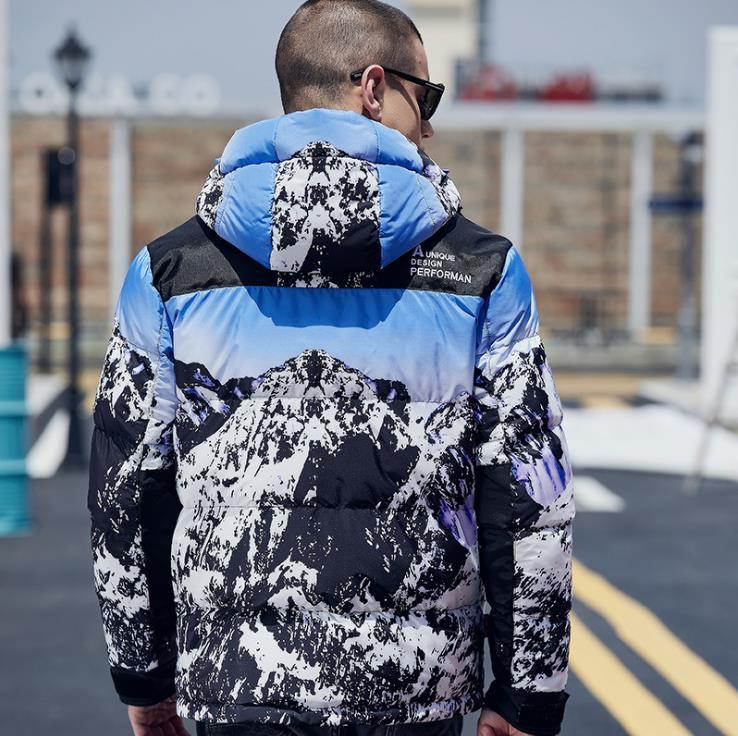 Winter Fashion Streetwear Stylish Colorful Thicker Cotton Men Coat Thicker Down Coat