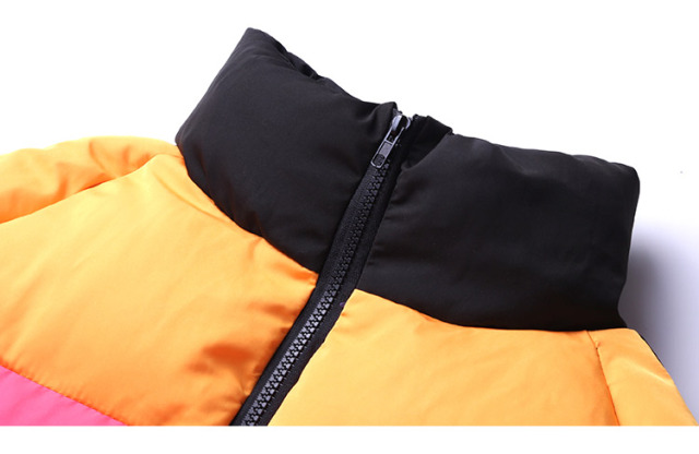 Custom Winter Warm Bubble Men Women Overcoat Jacket Loose Colorblock Waterproof Snowboard Unisex Thick Puffer Down Coat Jackets