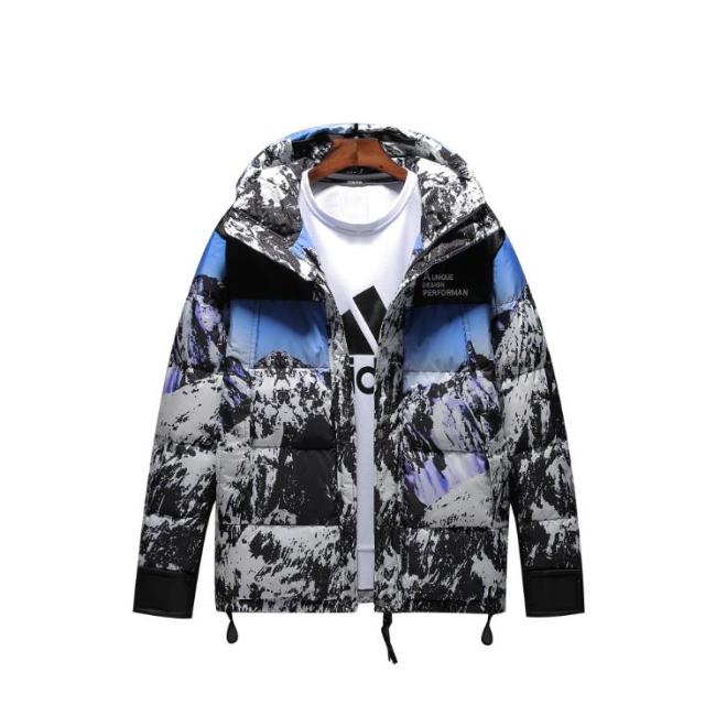 Winter Fashion Streetwear Stylish Colorful Thicker Cotton Men Coat Thicker Down Coat