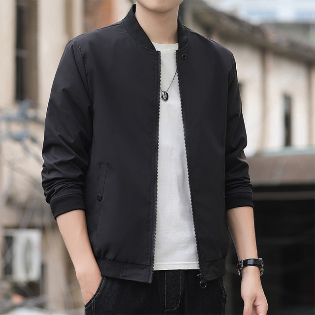 New men's jacket trend youth casual jacket autumn and winter stand collar baseball uniform