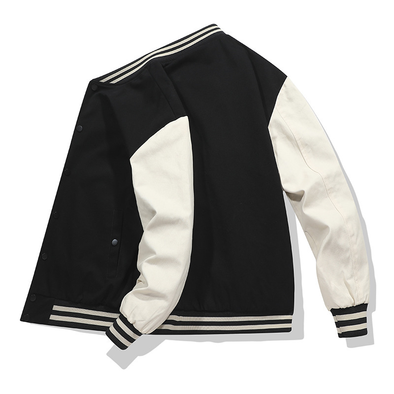 Manufacturer Whosale Men Solid Color Casual Men Jacket With Side Pocket Men Outdoor Varsity Jacket