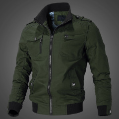 New Men's Jacket Casual Men's Youth Stand Collar Spring and Autumn Cotton Jacket