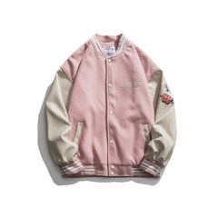 Custom High Quality Fashion Varsity Jacket Wholesale Baseball Jackets Black Patchwork Letterman Varsity Bomber Jacket