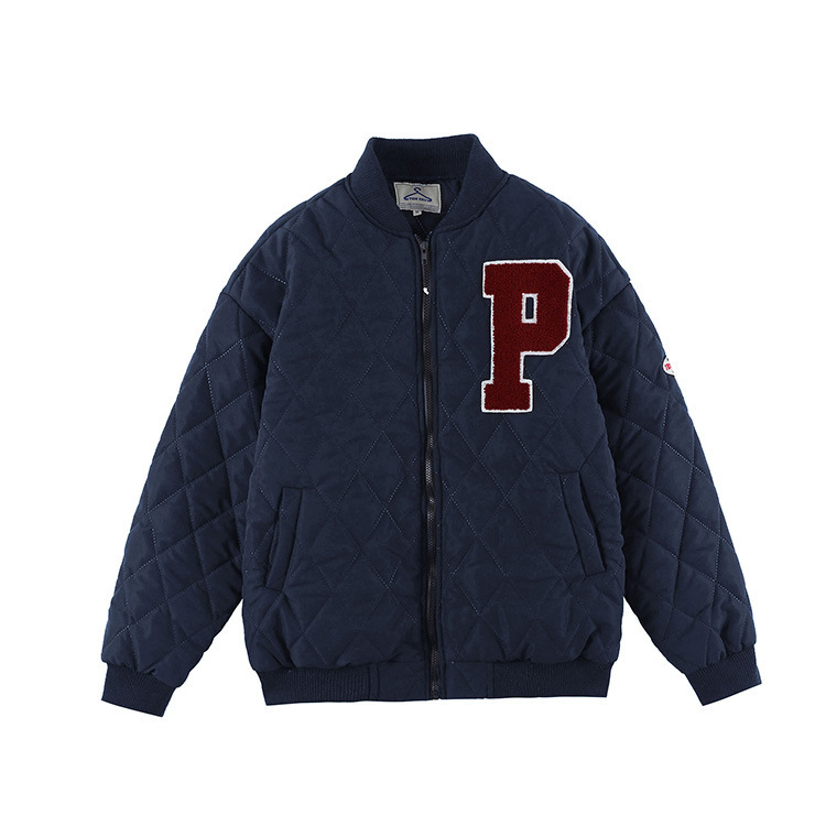 2021 autumn and winter new retro loose varsity jacket baseball uniform cotton coat