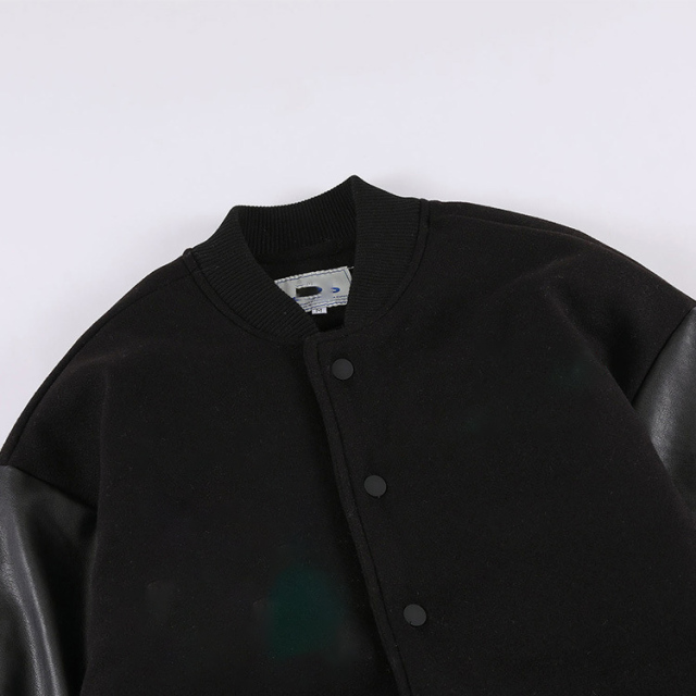 Wholesale Blank Kids Men Women Plus Size Cropped Crop Baseball With Collar Blue Women Custom Varsity Jackets