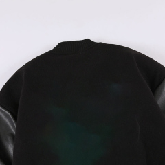 Wholesale Blank Kids Men Women Plus Size Cropped Crop Baseball With Collar Blue Women Custom Varsity Jackets