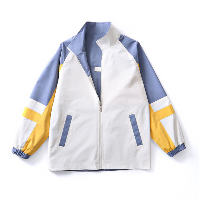 OEM Wholesale Blank Kids Men Women Cropped Crop Baseball With Collar Blue Women Custom Varsity Jackets
