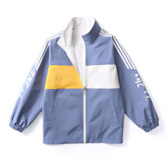 OEM Wholesale Blank Kids Men Women Cropped Crop Baseball With Collar Blue Women Custom Varsity Jackets