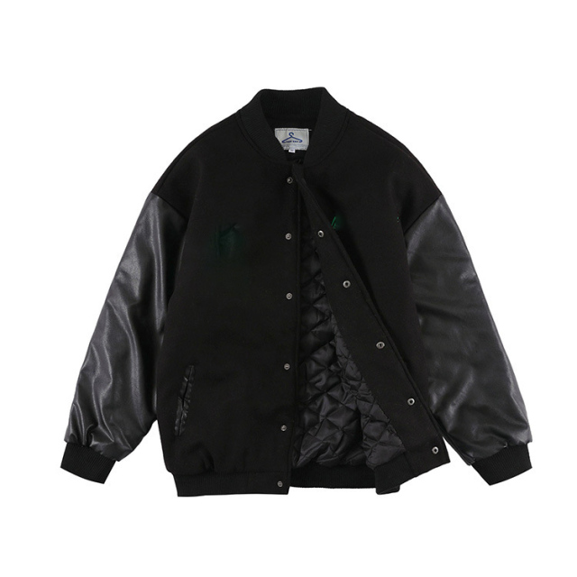 Wholesale Blank Kids Men Women Plus Size Cropped Crop Baseball With Collar Blue Women Custom Varsity Jackets