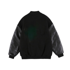 Wholesale Blank Kids Men Women Plus Size Cropped Crop Baseball With Collar Blue Women Custom Varsity Jackets