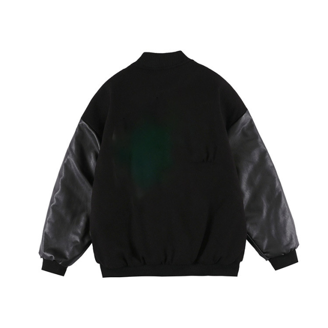 Wholesale Blank Kids Men Women Plus Size Cropped Crop Baseball With Collar Blue Women Custom Varsity Jackets