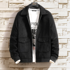Men's Outerwear New Casual Lapel Suede Autumn Jacket