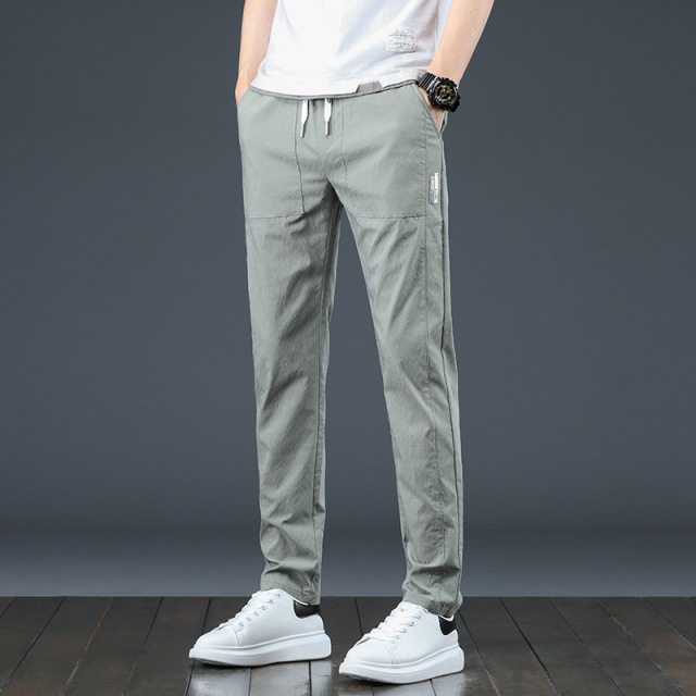 2022 Summer New Design Fashion Style Slim Fit Sport Trousers Quick-Dry Men's Casual Pants