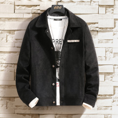 Men's Outerwear New Casual Lapel Suede Autumn Jacket