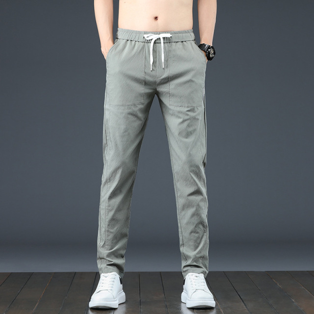 2022 Summer New Design Fashion Style Slim Fit Sport Trousers Quick-Dry Men's Casual Pants