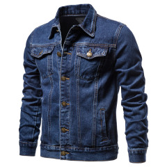 Spring Autumn Men's Denim Jacket Cotton Casual Slim Fit Jacket