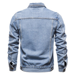 Spring Autumn Men's Denim Jacket Cotton Casual Slim Fit Jacket