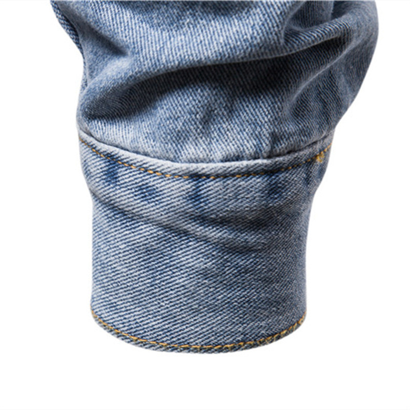 Spring Autumn Men's Denim Jacket Cotton Casual Slim Fit Jacket