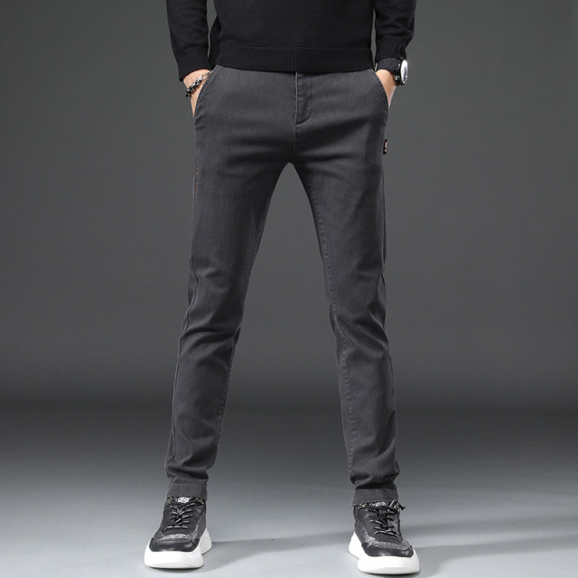 Men's Casual Pants Cotton Youth Trend Slim Pants