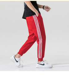 Summer casual sports pants men's and women's loose light and thin elastic nine points ice silk quick-drying pants