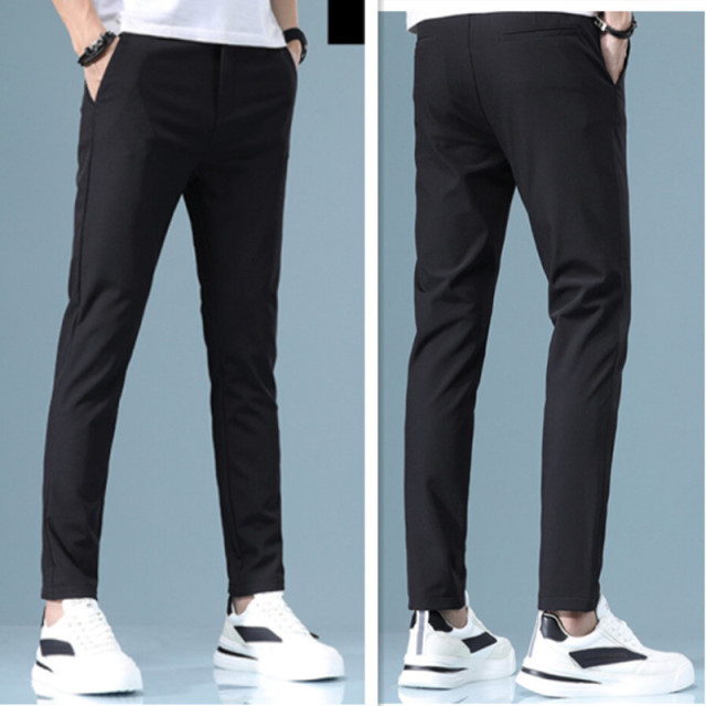 Men's Casual Pants Cotton Youth Trend Slim Pants